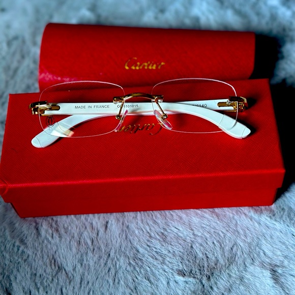 Cartier white glasses